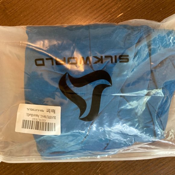 Brand New In Package Men's Peacock Blue Swim Trunks - SILKWORLD - Picture 6 of 7